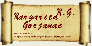 Margarita Gorjanac vizit kartica